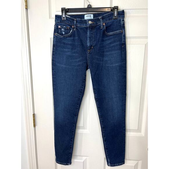 Agolde Denim Sophie Mid Rise Skinny Jean Cabana Blue Medium 28 6 Casual Staple - Picture 1 of 12